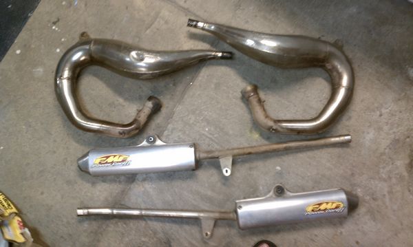 For Sale Banshee FMF Gold Series pipes & Powercore II silencers